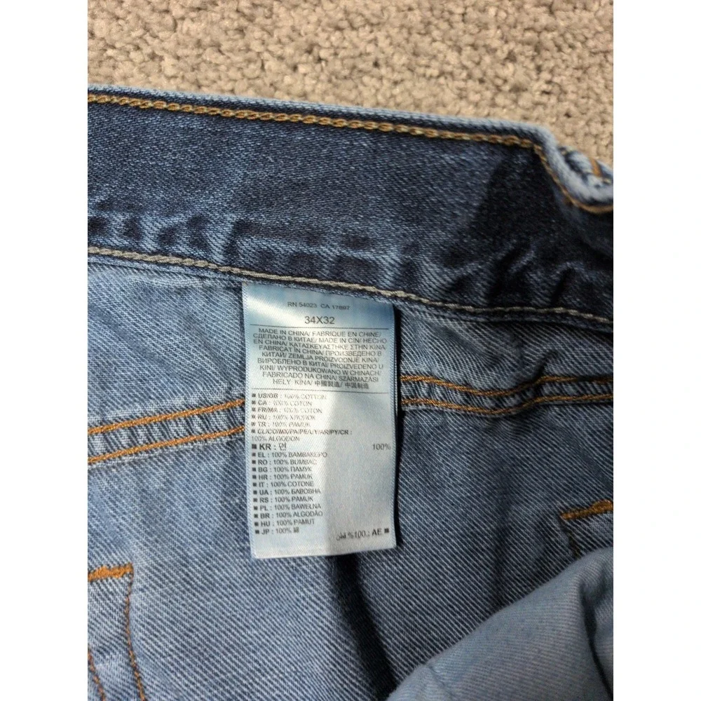 Banana Republic Vintage Straight Mens Jeans 34x32 Dark Wash Blue 100%‎ Cotton